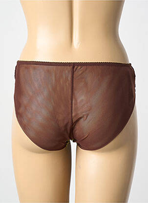 Culotte effet matière satinée marron AMBRA femme