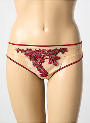 Culotte tissage satiné rouge AMBRA femme