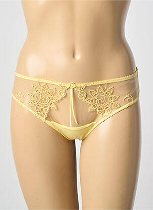 Culotte tissage satiné jaune AMBRA femme