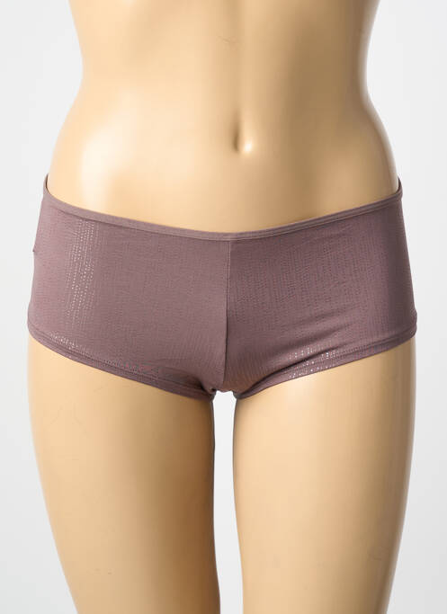 Shorty effet matière satinée marron MARLIES DEKKERS femme