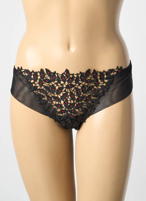 Culotte effet matière satinée noir AMBRA femme
