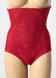 Culotte haute tissage satiné rouge SECRET D'EVA femme