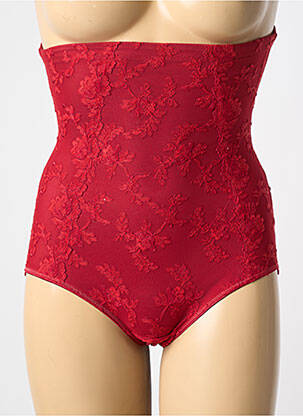 Culotte haute tissage satiné rouge SECRET D'EVA femme