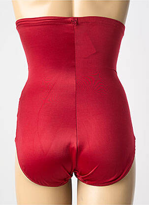 Culotte haute tissage satiné rouge SECRET D'EVA femme