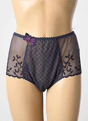 Culotte haute stretch bleu LOUISA BRACQ femme