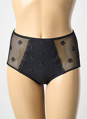 Culotte haute stretch noir SECRET D'EVA femme
