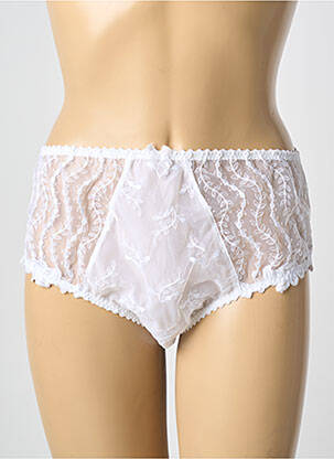 Culotte haute stretch blanc SECRET D'EVA femme