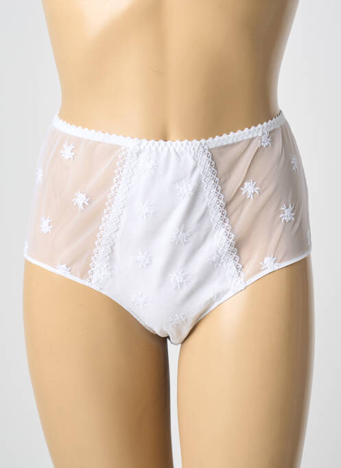 Culotte haute stretch blanc SECRET D'EVA femme