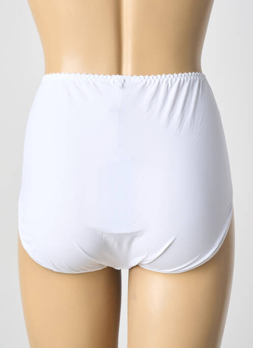 Culotte haute stretch blanc SECRET D'EVA femme