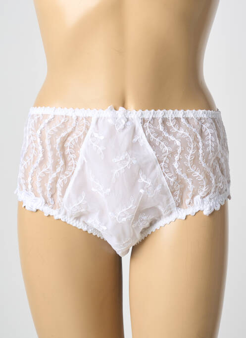 Culotte haute stretch blanc SECRET D'EVA femme