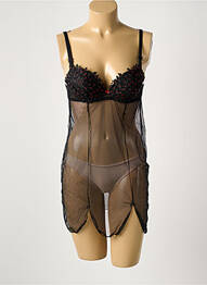 Nuisette/combinette broderie noir AMBRA femme