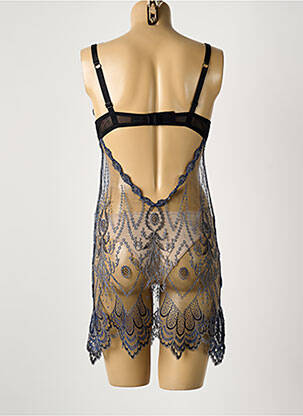 Nuisette/combinette broderie bleu AMBRA femme