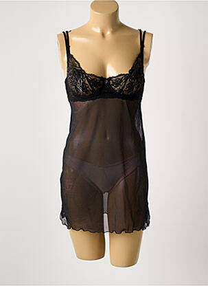 Nuisette/combinette broderie noir AMBRA femme