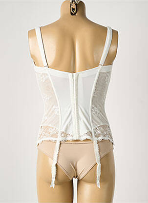 Corset haut soutien-gorge moulé blanc LUNA femme