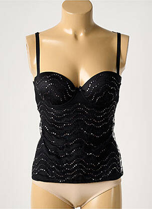 Body lingerie broderie noir AMBRA femme