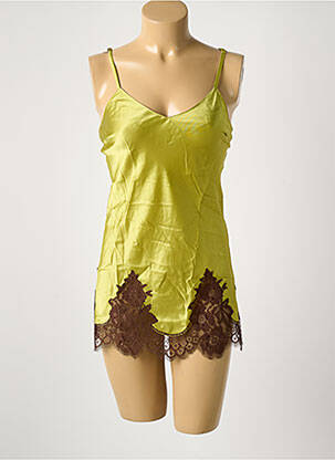 Chemise de nuit col v vert AMBRA femme