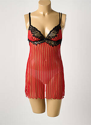 Nuisette/combinette col v rouge AMBRA femme
