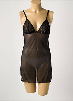 Nuisette/combinette broderie noir AMBRA femme