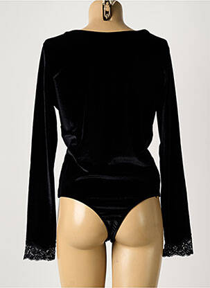 Body lingerie fermeture pressionnée à l'entrejambe noir AMBRA femme
