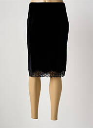 Jupon /fond de robe taille élastique noir AMBRA femme