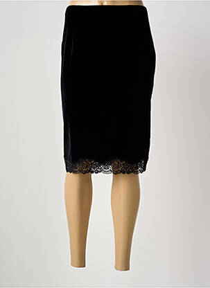 Jupon /fond de robe taille élastique noir AMBRA femme