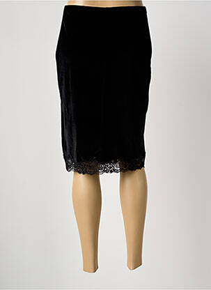 Jupon /fond de robe taille élastique noir AMBRA femme