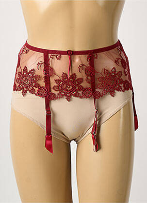 Guêpière/Porte-jarretelle rouge AMBRA femme