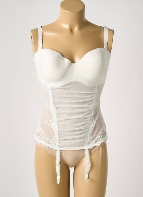 Corset haut soutien-gorge moulé blanc LUNA femme