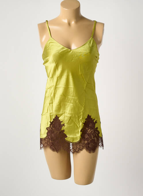 Chemise de nuit col v vert AMBRA femme
