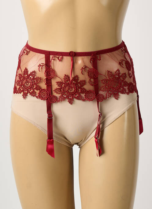 Guêpière/Porte-jarretelle rouge AMBRA femme