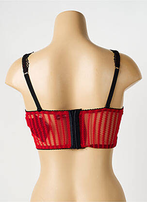 Soutien-gorge tissage dentelle haut soutien-gorge moulé rouge AMBRA femme