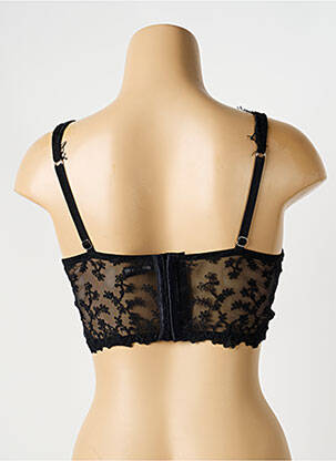 Soutien-gorge effet matière satinée haut soutien-gorge moulé noir AMBRA femme