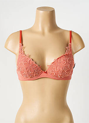 Soutien-gorge effet matière satinée haut soutien-gorge avec mousse de rembourrage amovible rose AMBRA femme