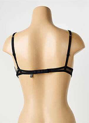 Soutien-gorge effet matière satinée haut soutien-gorge push-up noir AMBRA femme