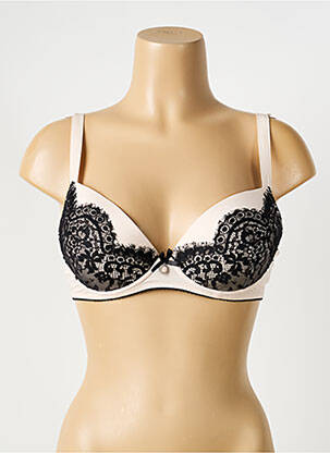 Soutien-gorge tissage dentelle haut soutien-gorge avec mousse de rembourrage amovible rose AMBRA femme