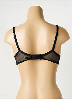 Soutien-gorge effet matière satinée haut soutien-gorge avec mousse de rembourrage amovible noir AMBRA femme