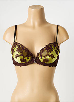 Soutien-gorge effet matière satinée haut soutien-gorge avec mousse de rembourrage amovible vert AMBRA femme