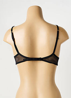 Soutien-gorge effet matière satinée haut soutien-gorge avec mousse de rembourrage amovible noir AMBRA femme