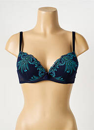 Soutien-gorge effet matière satinée haut soutien-gorge avec mousse de rembourrage amovible bleu AMBRA femme