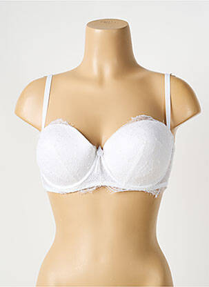Soutien-gorge broderie haut soutien-gorge moulé blanc AMBRA femme