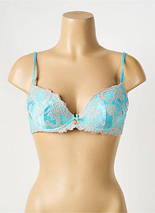Soutien-gorge broderie haut soutien-gorge avec mousse de rembourrage amovible bleu AMBRA femme
