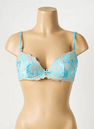 Soutien-gorge broderie haut soutien-gorge avec mousse de rembourrage amovible bleu AMBRA femme