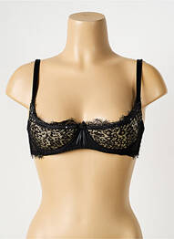 Soutien-gorge effet matière satinée haut soutien-gorge balconnet noir AMBRA femme