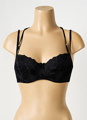 Soutien-gorge broderie haut soutien-gorge emboitant noir AMBRA femme