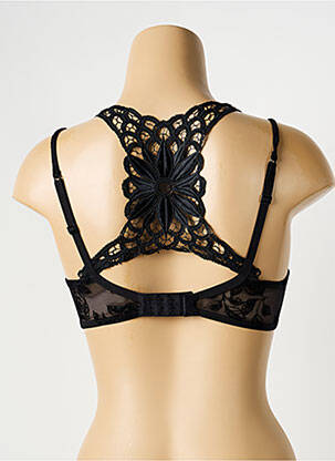 Soutien-gorge broderie haut soutien-gorge emboitant noir AMBRA femme
