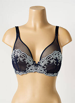 Soutien-gorge effet matière satinée haut soutien-gorge emboitant bleu AMBRA femme