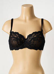 Soutien-gorge effet matière satinée haut soutien-gorge emboitant noir AMBRA femme