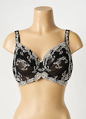Soutien-gorge effet matière satinée haut soutien-gorge emboitant noir AMBRA femme