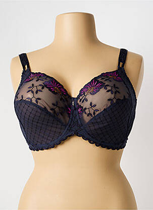 Soutien-gorge effet matière satinée haut soutien-gorge emboitant bleu LOUISA BRACQ femme