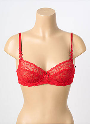 Soutien-gorge légère et transparente haut soutien-gorge emboitant rouge AMBRA femme
